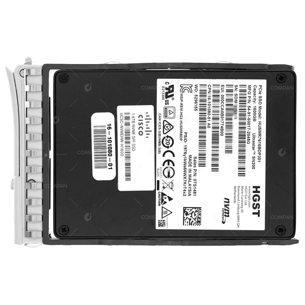 UCSC-NVMEHW-H1600  CISCO NVME SSD 1.6TB U.2 2.5" SFF FOR UCS C220 C480 C240 M5